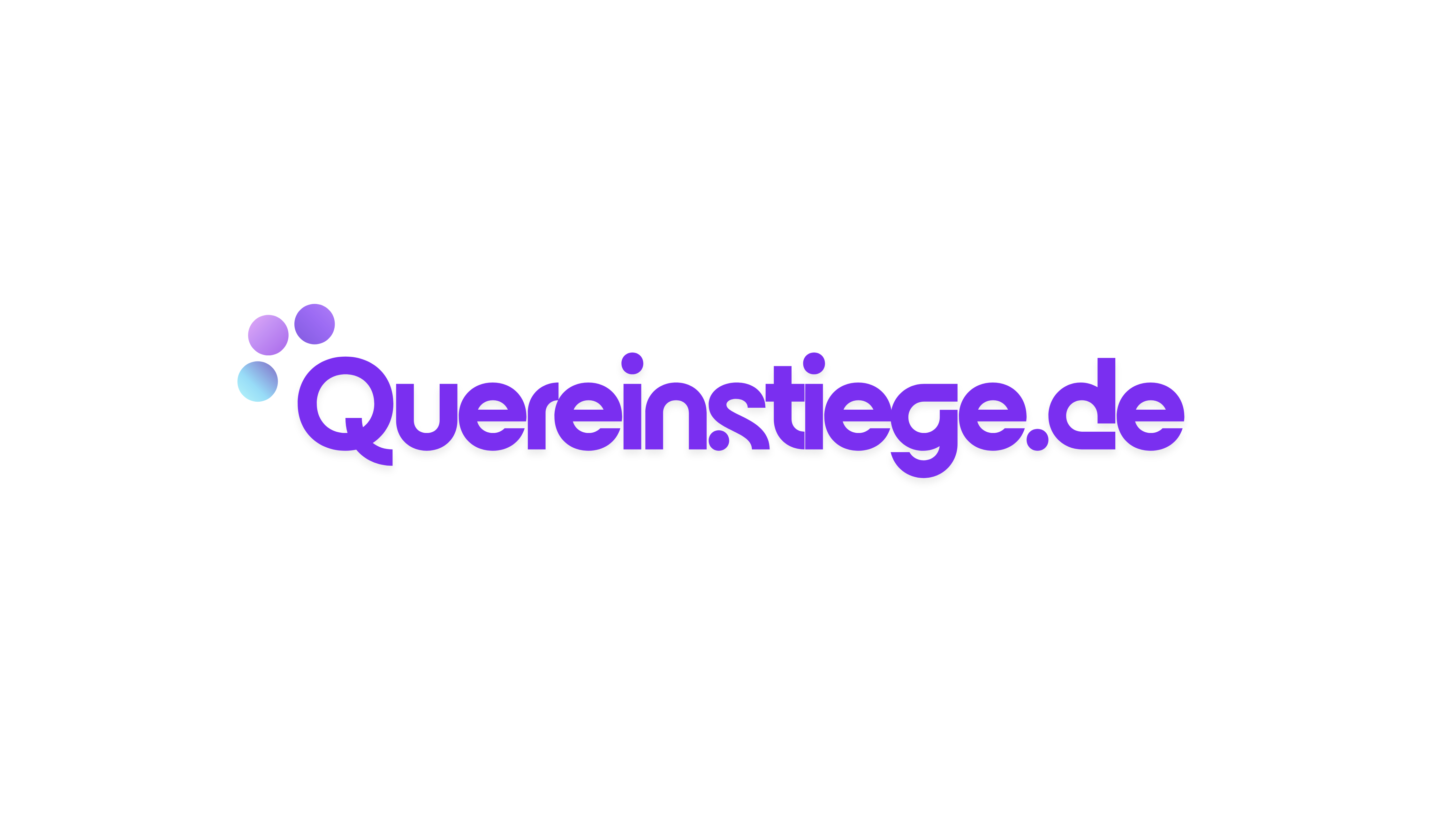 Quereinstiege.de logo - purple variant with decorative elements